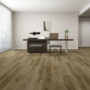 Suelo de tablones de baldosas de vinilo de lujo marrón cálido moderno ecológico impermeable para Centro Comercial oficinas en casa diseño duradero similar a la madera fácil - Product Image 1