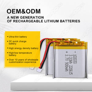 Oem 103030 3.7v 900mah סוללת ליתיום פולימר ליתיום פולימר ליאון חשמל מקור אנרגיה מתחדשת - Product Image 3