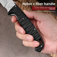 Couteau pliant de survie HOKC russe pour l'extérieur, lame 30cr13, manche en nylon/fibre, haute dureté, portable, petit format