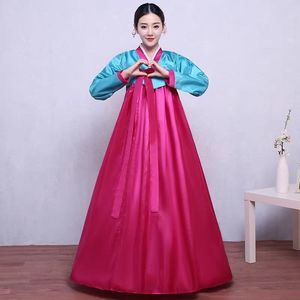 Costumes de danse <span class=keywords><strong>traditionnelle</strong></span> coréenne pour femmes, ensembles de costumes de scène Hanbok, en polyester, style palais ancien - Product Image 2