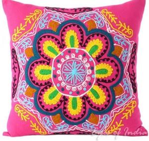 Vintage-Style Handmade Covers Cushion Pillows Hand Patchwork Cotton <b>Floor</b> Pillow with Tassels - Product Image 6