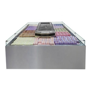 Refroidisseur central à angle droit et d'angle en verre trempé Kimay pour présentoir à gâteaux et fruits avec armoires combinées - Product Image 3