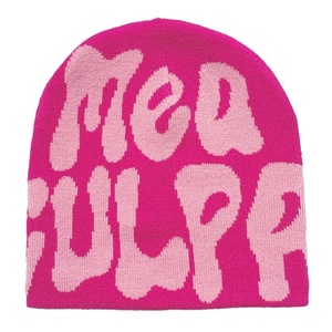 Bonnet Jacquard 100% Acrylique de Haute Qualité avec Logo Personnalisé, sans Revers, Motif Floral et Écossais Numérique, pour Adultes Unisexe, Cyclisme, Plage, Décontracté - Product Image 3