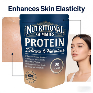 Complément alimentaire OEM Amaz Adult Protein Gummy avec vitamine C, zinc et biotine, peptides de collagène hydrolysés, 60 gommes, quantité pour 60 jours - Product Image 4