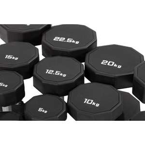 Haltères en TPU à 10 pans avec logo personnalisé, prix abordable, équipement de gym commercial en TPU, haltères de gym à 10 angles - Product Image 5