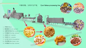 Cornflakes Hafer Mais Frühstück Müsli hersteller Herstellung Maschine Extruder Produktions linie Ausrüstung