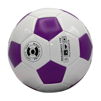 Ballon de football blanc pour enfants PSYCHE Factory Supply, taille 1.5, toucher doux, PVC, cousu à la machine, avec logo personnalisé