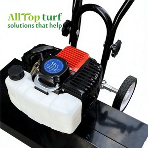 Machine à brosser à poils souples pour le brossage du sable des terrains <span class=keywords><strong>de</strong></span> <span class=keywords><strong>padel</strong></span> avec roues <span class=keywords><strong>de</strong></span> soutien (moteur 52CC) - Product Image 6