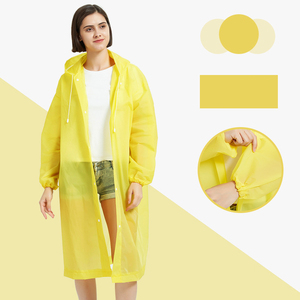 <strong>Raincoat</strong> EVA <strong>Disposable</strong> Rain Poncho with Elastic Cuff Waterproof Lightweight Adult <strong>Raincoats</strong>