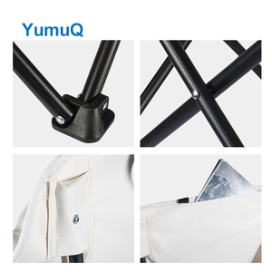 YumuQ acolchado portátil plegable Camping Quad brazo césped silla trasera con dosel para adultos al aire libre - Product Image 3