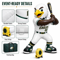 Mascotte de baseball gonflable géante personnalisée, mascotte gonflable pour les matchs de baseball en plein air, décorations gonflables pour les sites sportifs