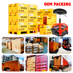 Rolling Chair Shop Hocker für Garage mit Rollen Höhen verstellbar 360 ° Drehbarer Ladens itz mit Werkzeug ablage Aufbewahrung flaschen halter - Product Image 4