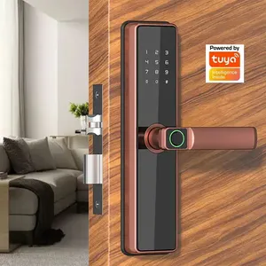 Aidmi Smart Home Tuya WiFi cerradura de puerta inteligente inalámbrica electrónica biométrica huella dactilar manija cerradura de puerta con Tuya Smart Life APP