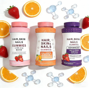 Gummies naturelles à la <span class=keywords><strong>biotine</strong></span> et aux vitamines pour femmes, formule de soutien quotidien pour la santé des cheveux, des ongles et de la peau - Product Image 6
