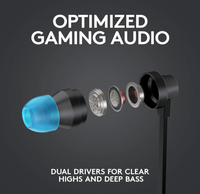 Earphone Gaming Berkabel Tipe-C Logitech G333, Chipset Realtek Terintegrasi, Driver Audio Ganda, Tahan Air IPX-3, Mikrofon In-Line untuk PC