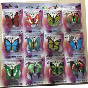 Nicro <span class=keywords><strong>precio</strong></span> al por mayor brillante autoadhesivo 3D colorido mariposa <span class=keywords><strong>pegatinas</strong></span> de <span class=keywords><strong>pared</strong></span> Led luz de noche luminosa brillante decoración del hogar - Product Image 6