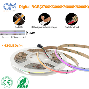 RGBIC Flexible COB LED Strip Light IP20 Remote/Wi-Fi Control Copper Construction DC 12V/24V 576-576 LEDs/m Dimmable Home Office - Product Image 1