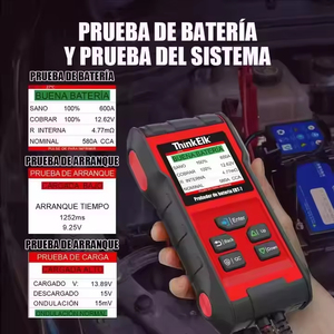 Testeur de batterie de voiture ThinkElk EBT-7 12V/24V compatible <span class=keywords><strong>espagnol</strong></span> avec mode de détection par lots <span class=keywords><strong>en</strong></span> un clic pour testeur de batterie de voiture et de camion - Product Image 4