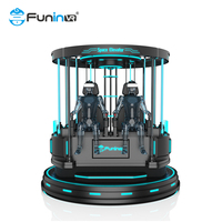 Máquina de Juego de Realidad Virtual 9D con Asiento Giratorio de 360 Grados, Simulador de Avión, para Interiores, de Acero, para Uso Público