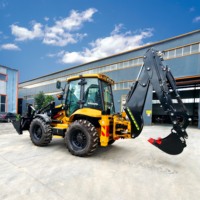 Mini-chargeuse-pelleteuse 4x4 4cx pour travaux forestiers et de terrassement avec godet de 1,2 m³