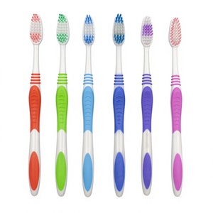 Cepillos de dientes económicos personalizados para adultos JSM318, coloridos, manuales, de carbón de bambú para el cuidado bucal - Product Image 1