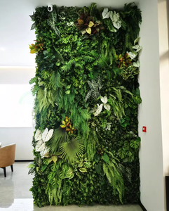 Decorazione Verticale con Piante Artificiali Verdi, Produttori di Pareti Verdi, Giardino Verticale - Product Image 6