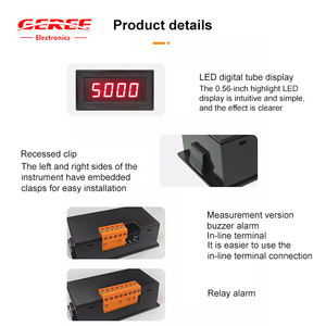 Tacómetro YB5140FT con Relé de Alarma, Medidor Digital de RPM, Medidor de Frecuencia para Motor, Salida de 10KHz, Medición de Velocidad LED - Product Image 5