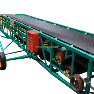 Kum ve çakıl yüksek QualityBelt konveyörler için ayarlanabilir hız paslanmaz çelik kemer ile toptan görev kauçuk konveyörler - Product Image 1