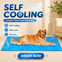 Tapis rafraîchissant pour animaux de compagnie bleu, rembourré de gel, coussin rafraîchissant pour chien, non toxique, tapis de repos estival pour petits animaux
