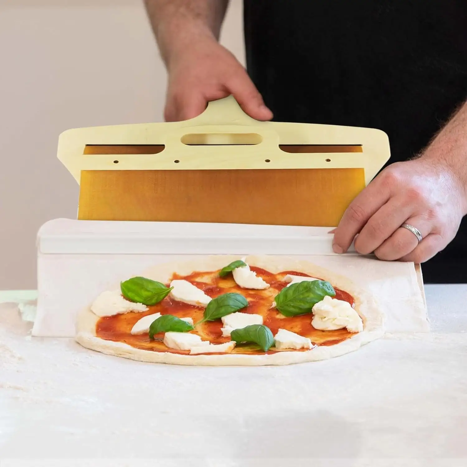 Langlebiges 30 × 50 cm Küchenwerkzeug Pizza-Schieber Holz-Pala Pizza-Schäler Pizza-Schäler zum Backen schieben