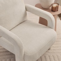 Fauteuil d'appoint moderne blanc crème, chaise longue individuelle rembourrée pour salon, chambre, hôtel, vente en gros