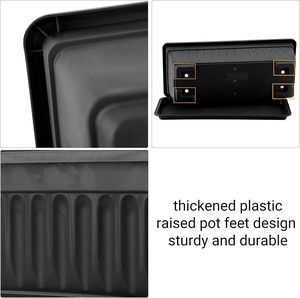 Pots et jardinières en plastique rectangulaires de haute qualité plateau de fleurs pour jardin extérieur maison hôtels décorations de pépinière - Product Image 3