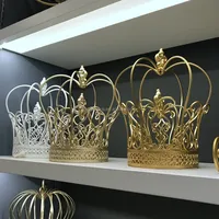 LBC143-1 favor do Casamento de metal coroa 2 pçs/set royal crown decoração em três cores diferentes