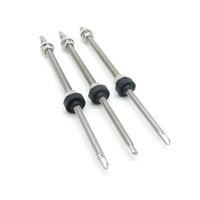 Vis solaire à double tête en acier inoxydable 304, accessoire de fixation pour support photovoltaïque, hexagonal, auto-perceur