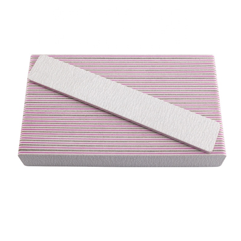 High Quality Professional 100/180 and 80/80 Grit Double Side Rectangle Gray Nail File