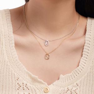 Dylam Rhodium 14K Gold Plated <b>Initial</b> <b>Necklace</b> for Women 5A Cubic Zirconia Letter Dainty <b>Necklaces</b> Alphabet Pendant Jewelry - Product Image 2