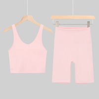 Ensemble de 2 shorts de yoga en gros, coupe ajustée, haute compression, écologique, respirant, équipement de fitness sans couture pour l'entraînement et la gym en été