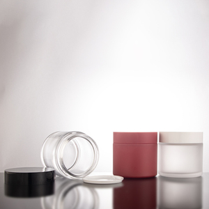 Pot de crème cosmétique en verre de luxe transparent givré de 120g emballage de soins de la peau avec logo personnalisé bouteille de gommage pour le visage de 4oz verre personnalisé - Product Image 3
