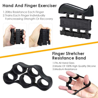 Kit de poignées de main ZHOYA, niveau de résistance réglable, exerceur de doigts de fitness, renforceur, entraîneur de pouce et de poignet en silicone multicolore