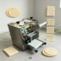 Usine de transformation de viande 	 Machine à étaler la pâte pour chapati, samosas, gyozas, wontons, rouleaux de printemps, et à presser les feuilles de pâte pour dumplings et le pain pita
