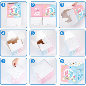 Suministros para Fiesta de Revelación de Género Personalizados de Fábrica, Linda Caja de Votación 'Él' 'Ella', 51 Tarjetas de Votación para Juegos de Votación para Baby Shower - Product Image 6