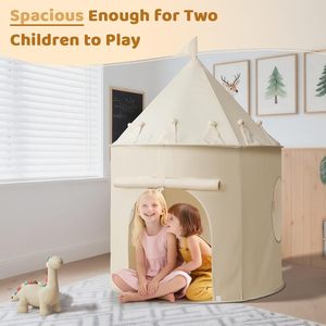 Tente de jeu respirante en tissu peau de pêche à 6 côtés avec fenêtres latérales, tapis souple et sac de transport pour la décoration de salle de classe ou de fête prénatale - Product Image 3