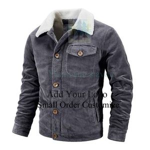 Chaqueta con cuello de solapa polar cálida a la moda para hombre - Product Image 5