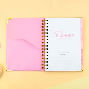 Custom Private Label A5 Spiral Weekly Wellness <b>Goal</b> Workout Diary Journal <b>Planner</b> Agenda Notebook - Product Image 2
