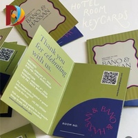 Service d'impression personnalisée de cartes et de pochettes d'hôtel avec impression offset sur papier couché, conception de marque/logo personnalisée, pelliculage brillant/mat