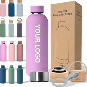500ml 750ml New Design Luxury Sport Stainless Steel GYM Water Bottle <b>With</b> <b>Straw</b> Sport <b>Flask</b> Sports Water Bottle - Product Image 1