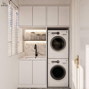 Mueble de Lavadero Ecológico Personalizado con Fregadero, Diseño Moderno, Juego de <span class=keywords><strong>Armario</strong></span> <span class=keywords><strong>para</strong></span> Lavandería con 5 Años de Garantía - Product Image 6