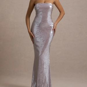 Nouvelle Robe de Soirée OEM Chic à Paillettes Unies, Écologique avec Ceintures pour Fête de Noël - Product Image 2