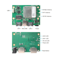 Carte WiFi 3G/4G avec 2 ports Ethernet, routeur LTE CAT4 PCBA avec 2 LAN et WiFi, avec deux emplacements pour cartes SIM pour distributeurs automatiques