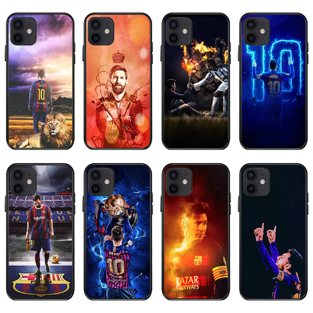 Aangepaste Logo Wk Voetbal Super Ster Lionel Messi Voor Iphone 12Pro 11 Xr Case Mobiele Telefoon Cover Custom